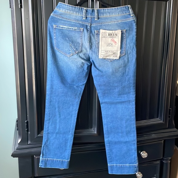 SER.O.YA new with tag jeans. Luca. mid rise slim. size 28x28 - Picture 2 of 9